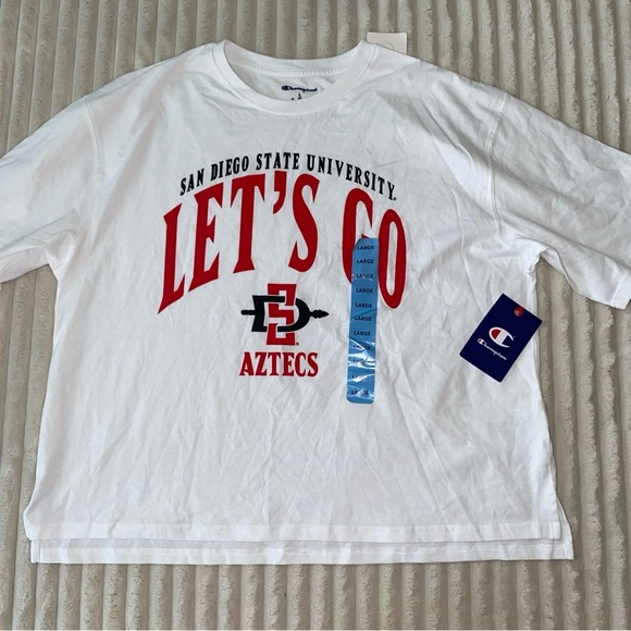 Champion White and Red San Diego State Tee Women’s Large - Picture 2 of 8